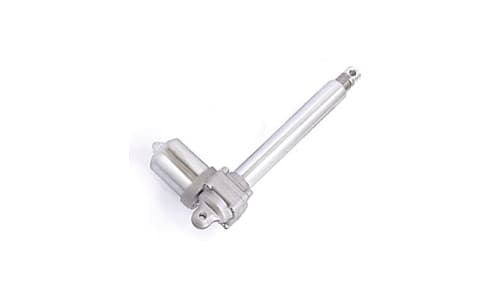 Actuador lineal eléctrico completamente metálico.
Engranajes sobre-dimensionados para grandes cargas.
Fuerza máxima de 5.000 N.
Motor de corriente continua 12÷24÷36 VCC.
Carreras de 50 hasta 300 mm (ampliable).
Velocidades de 3, 5, 9, 13 y 26 mm/seg.