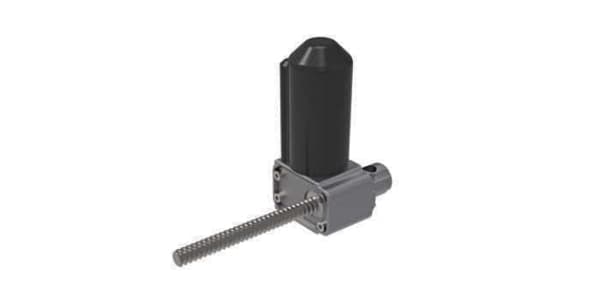 Actuador lineal eléctrico completamente metálico. Fuerza máxima de 800 N. Motor de corriente continua 12÷24÷36 VCC. Carreras de 50 hasta 300 mm (ampliable). Velocidades de 8, 16, 32 y 51 mm/seg. Dimensiones mínimas. Husillo, tuerca y reductora personalizables.