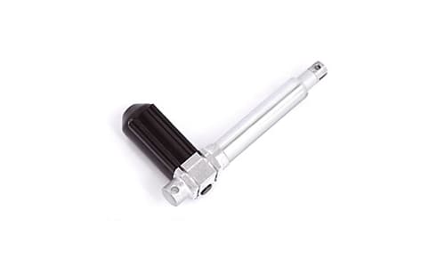 Actuador lineal eléctrico completamente metálico. Fuerza máxima de 800 N. Motor de corriente continua 12÷24÷36 VCC. Carreras de 50 hasta 300 mm (ampliable). Velocidades de 8, 16, 32 y 51 mm/seg.