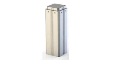 Robusta y muy estable columna telescópica para aplicaciones vistas. Perfil de sección cuadrada. Accionamiento AC sin engranajes, completamente silencioso. Dimensiones y acabados configurables según necesidades. Fuerza máxima de 6.000 N. Alimentación a 100, 120, 240 VAC y 12, 24, 36 VCC. Carreras de 100 hasta 400 mm (ampliable). Velocidades de 5 hasta 30 mm/seg.